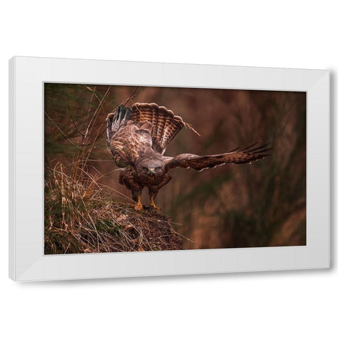 Going Away White Modern Wood Framed Art Print by J Ter, Gert