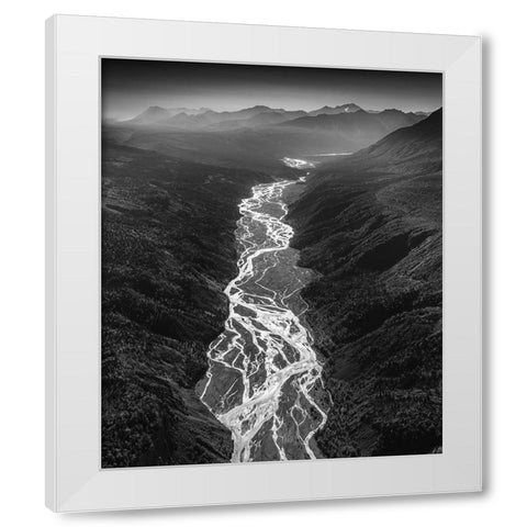 Untitled White Modern Wood Framed Art Print by Tao, Liwen