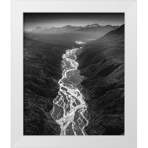 Untitled White Modern Wood Framed Art Print by Tao, Liwen