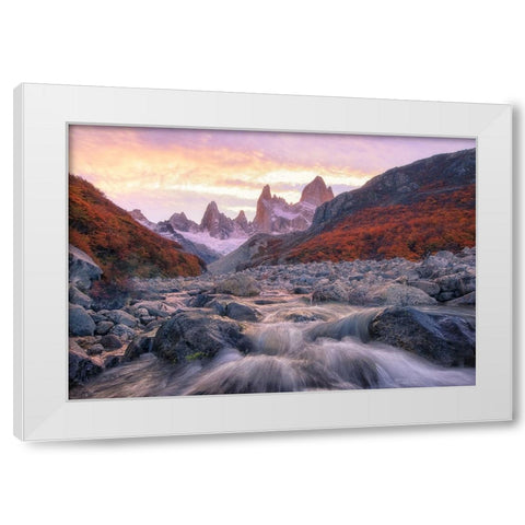 Autumn In Fitz Roy White Modern Wood Framed Art Print by G, May