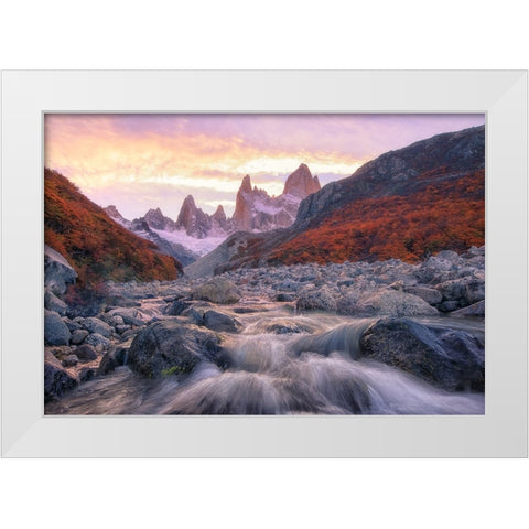 Autumn In Fitz Roy White Modern Wood Framed Art Print by G, May