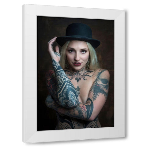 Inked White Modern Wood Framed Art Print by Franke, Ruth
