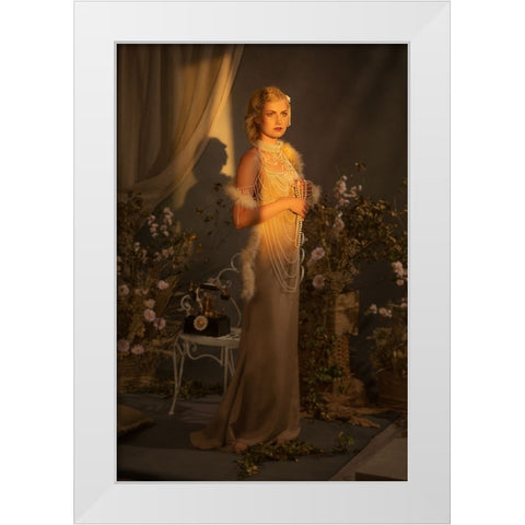 Waiting White Modern Wood Framed Art Print by Durisova, Michaela