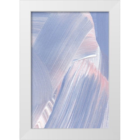 Pastel Brush Strokes White Modern Wood Framed Art Print by Uplusmestudio