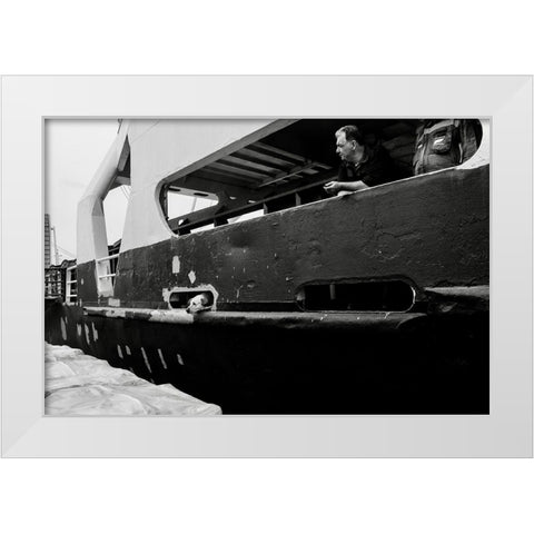 Roro Michalis White Modern Wood Framed Art Print by Koulouridis, George