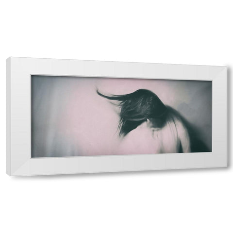 Absent Heart White Modern Wood Framed Art Print by Sherin.Abdou