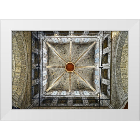 Roof Of Church White Modern Wood Framed Art Print by Li, Xun
