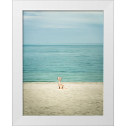 Time Out White Modern Wood Framed Art Print by Chiodo, David