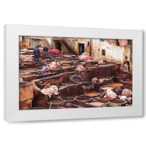 Fez White Modern Wood Framed Art Print by Mirica, Dan