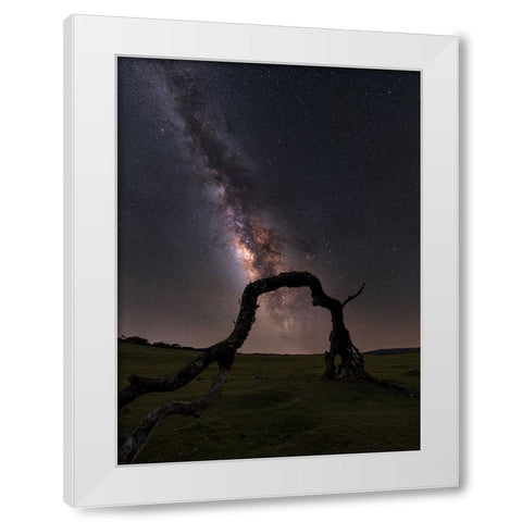 The Old Man White Modern Wood Framed Art Print by Smid Master, Jan