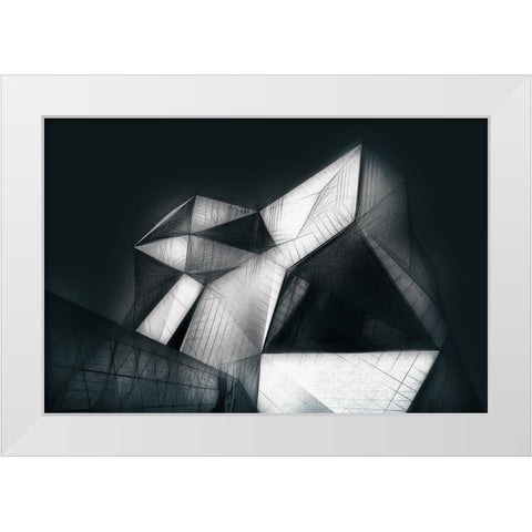Clymb White Modern Wood Framed Art Print by Hawerkamp, Hans-Wolfgang