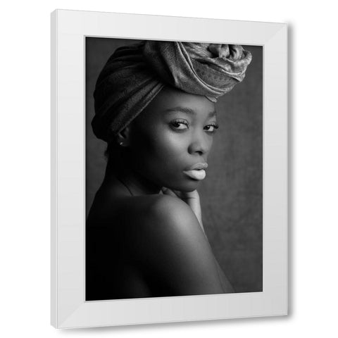 Alisha White Modern Wood Framed Art Print by Franke, Ruth