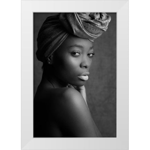 Alisha White Modern Wood Framed Art Print by Franke, Ruth