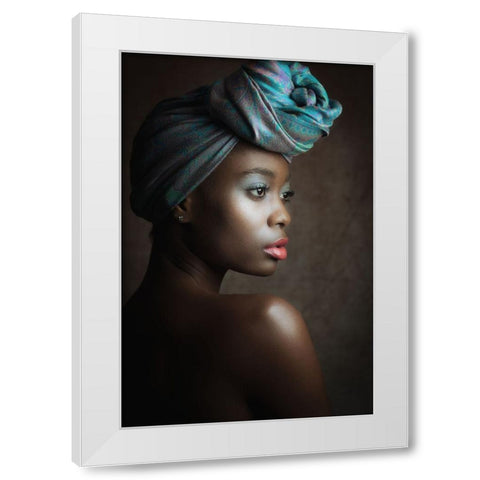 Alisha White Modern Wood Framed Art Print by Franke, Ruth