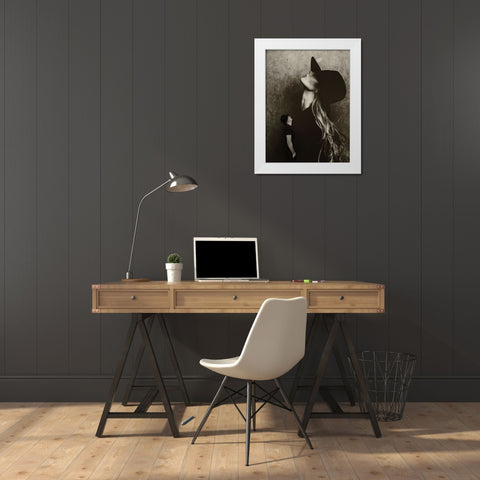 Untitled White Modern Wood Framed Art Print by Al Thahaby, Karim