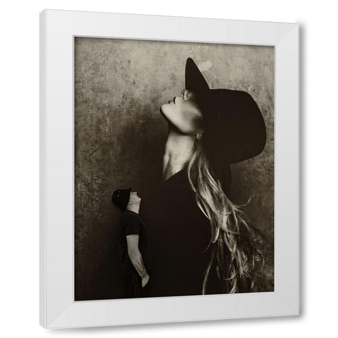 Untitled White Modern Wood Framed Art Print by Al Thahaby, Karim
