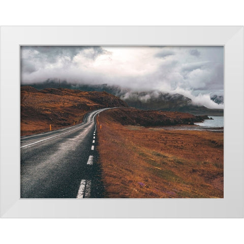 Iceland Road Trip White Modern Wood Framed Art Print by Artemiadi, Dora
