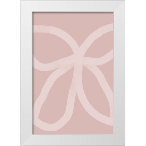 Abstract Butterfly White Modern Wood Framed Art Print by Uplusmestudio