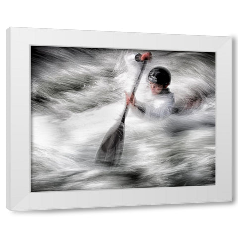 Wild Water White Modern Wood Framed Art Print by Ignac, Dusan