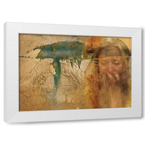 Everything Flows... White Modern Wood Framed Art Print by Brancoveanu, Mariuca