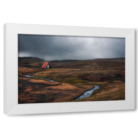 Solitude White Modern Wood Framed Art Print by G, May