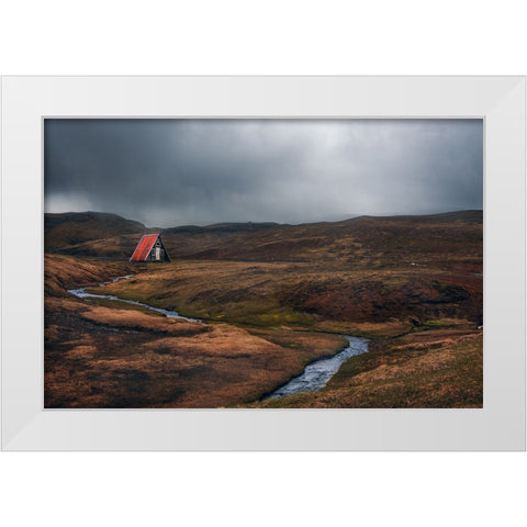 Solitude White Modern Wood Framed Art Print by G, May