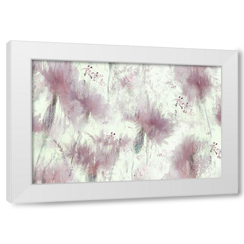 Floral wallpaper White Modern Wood Framed Art Print by Talen, Nel