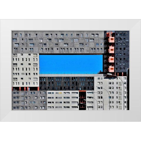 Architecture - Madrid Spain White Modern Wood Framed Art Print by Orbach, Arnon