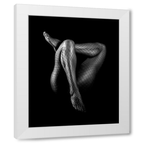 Triangle of life White Modern Wood Framed Art Print by Girmencea, Robert