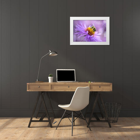 Hard Worker White Modern Wood Framed Art Print by Kazun, Andrii