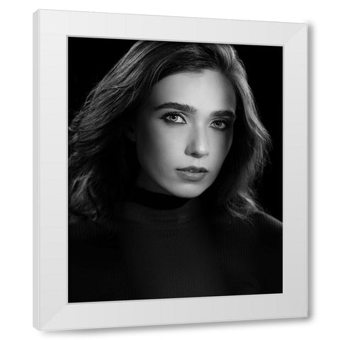 Sultry White Modern Wood Framed Art Print by E Ong, S