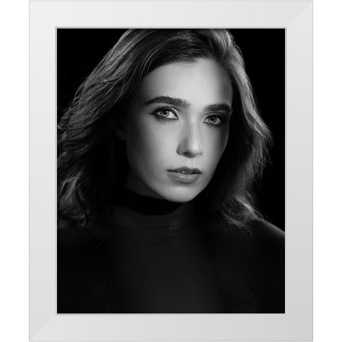 Sultry White Modern Wood Framed Art Print by E Ong, S