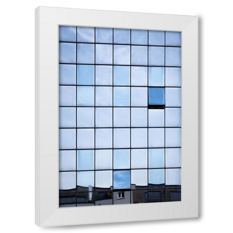 Edge of town White Modern Wood Framed Art Print by Pfeiffer, Peter