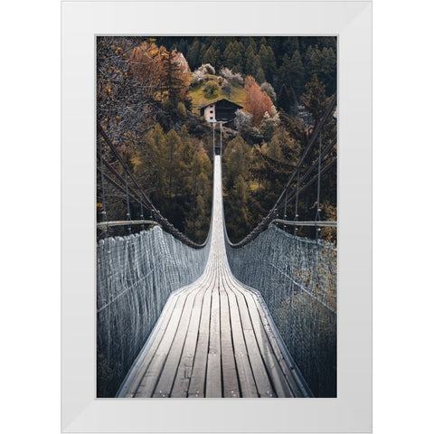 Stretchy Bridge White Modern Wood Framed Art Print by Eliash, Yaniv