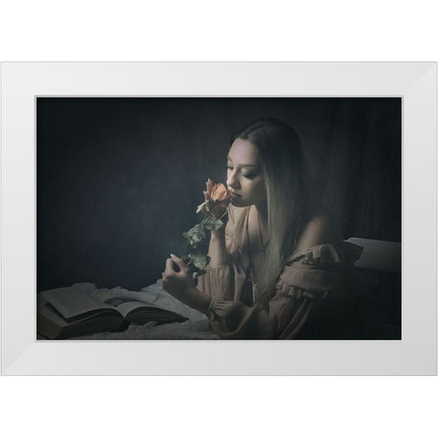 The Scent Of Memory White Modern Wood Framed Art Print by Franke, Ruth