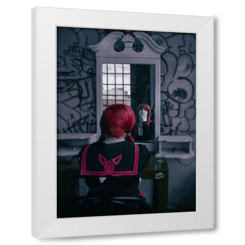 Thinking White Modern Wood Framed Art Print by Liu, Yanny