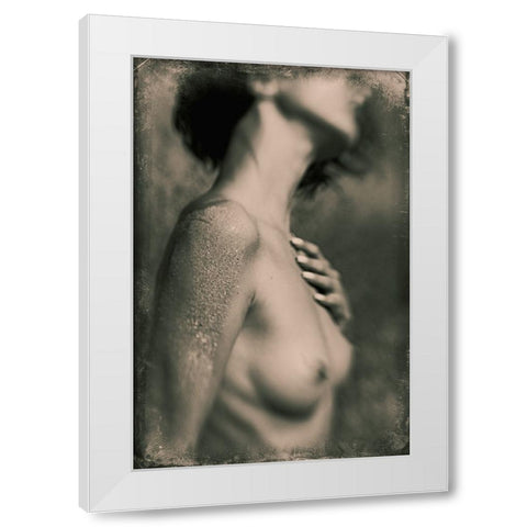 Untitled White Modern Wood Framed Art Print by Bousca, Bogdan