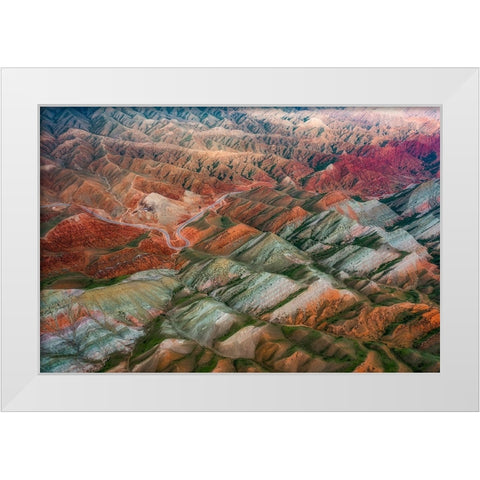 AcÂƒAAndFrac12;CacAndSup1;EÂœÂž White Modern Wood Framed Art Print by Wang, Xiaoyang