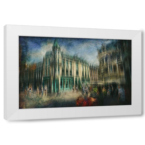 Arnhem City-The Netherlands White Modern Wood Framed Art Print by Van Der, Jan