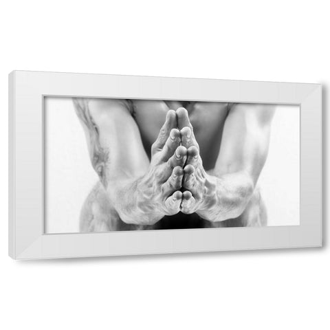 Pray White Modern Wood Framed Art Print by Allmaier, Michael