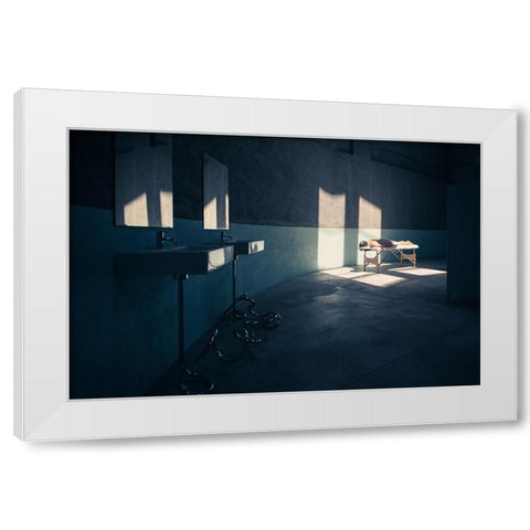 Enlighted Body White Modern Wood Framed Art Print by Tagliarino, Marco