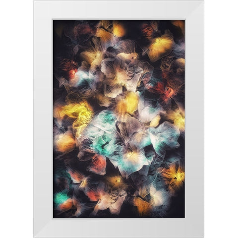 Scattered orchids White Modern Wood Framed Art Print by Shumilova, Ludmila