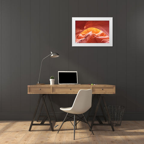 Antelope Canyon White Modern Wood Framed Art Print by Iqbal, Syed