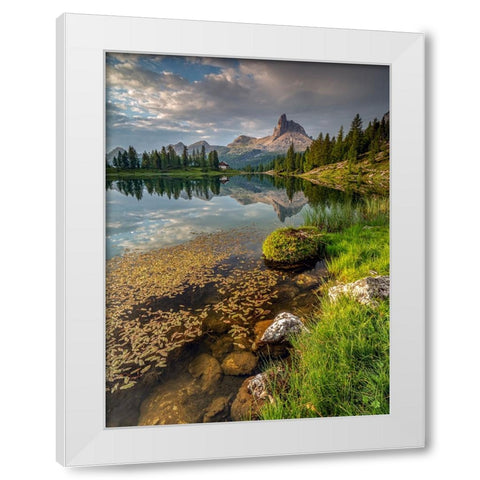 Lago Di Croda. White Modern Wood Framed Art Print by Goossens, Henk