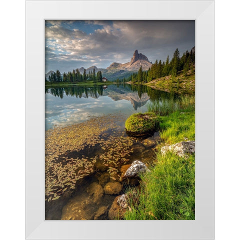 Lago Di Croda. White Modern Wood Framed Art Print by Goossens, Henk