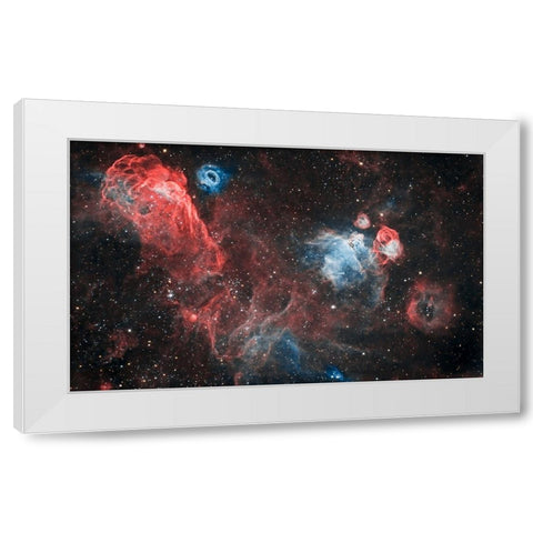 Dragon head Nebula White Modern Wood Framed Art Print by Chander, Vikas