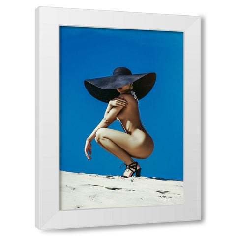 With a right hat, nothing else matters White Modern Wood Framed Art Print by Bolgov (Axe), Ruslan