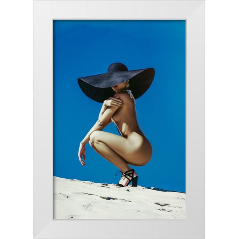 With a right hat, nothing else matters White Modern Wood Framed Art Print by Bolgov (Axe), Ruslan