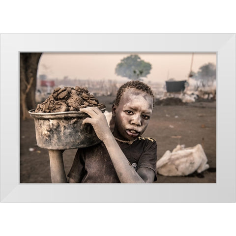 Fuel Of Life White Modern Wood Framed Art Print by Cole, Trevor