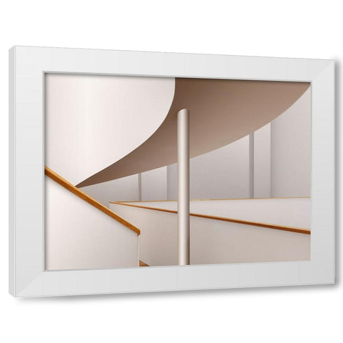 Interiors White Modern Wood Framed Art Print by Liu, Shuchuan